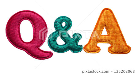 繡有“Q&A”字樣的補丁 125202068