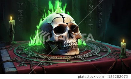 Skull of the Forgotten Ritual 13-8 - Stock Illustration [125202073] - PIXTA