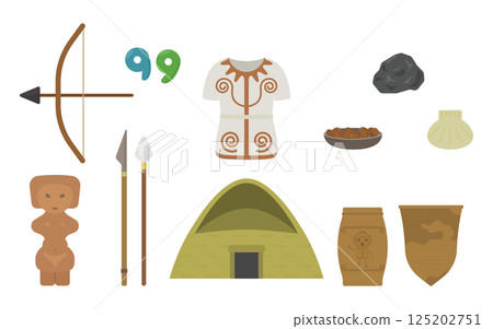Jomon period illustration set Jomon period illustration set 125202751