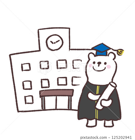 School and bear illustration School and bear illustration 125202941