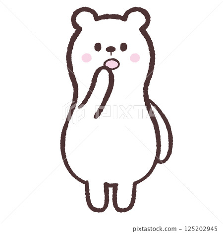 Illustration of an impressed polar bear Illustration of an impressed polar bear 125202945