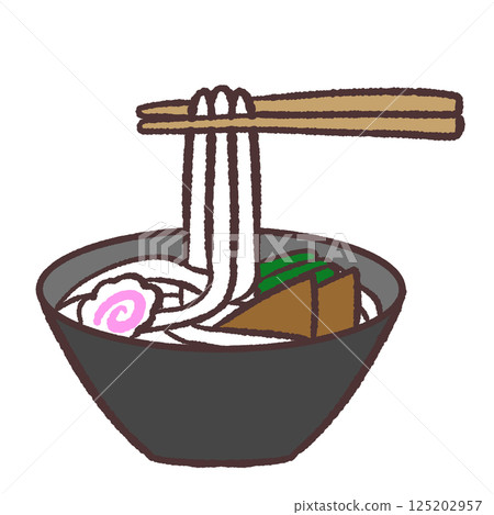 簡單的烏龍麵插圖 125202957