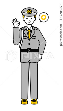 全身姿勢_簡約保全男08 125203078