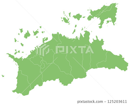Dividable map of Kagawa prefecture Dividable map of Kagawa prefecture 125203611