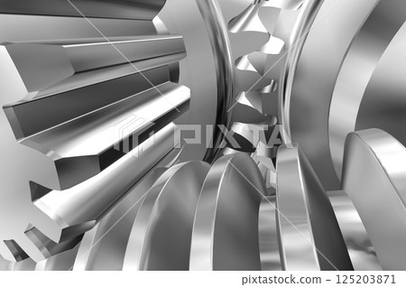 3d rendering of metal gear wheels 125203871