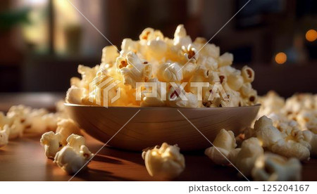 5 heaping servings of freshly popped, fragrant popcorn 125204167