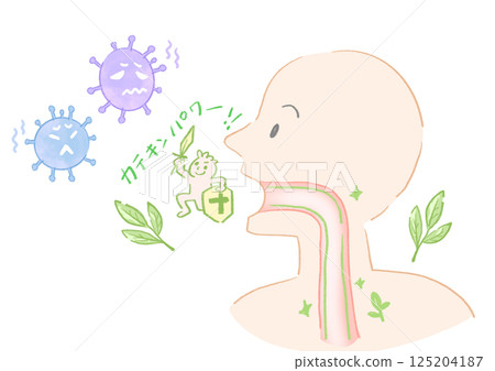 Illustration of protecting the body from viruses 125204187