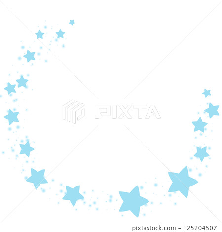 Light blue crescent star frame Light blue crescent star frame 125204507