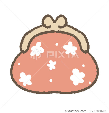 Hand-drawn purse 125204603