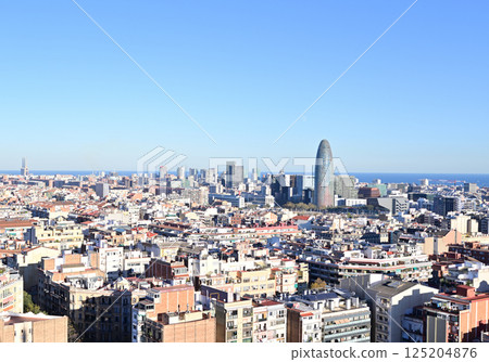 Spain Barcelona cityscape Spain Barcelona cityscape 125204876