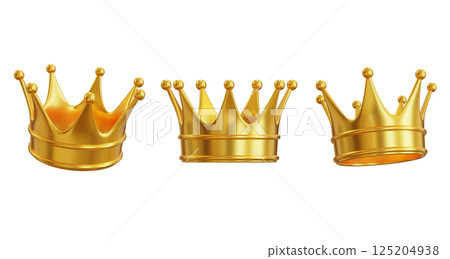 gold crown 3D icon graphic 125204938