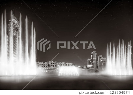 The dancing fountain of Dubai The dancing fountain of Dubai 125204974