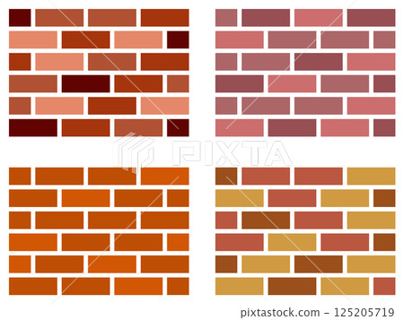 Illustration of tiles and bricks used in residential walls and renovation 125205719