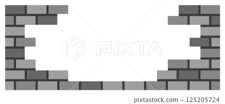 Illustration of tiles and bricks used in residential walls and renovation 125205724