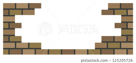 Illustration of tiles and bricks used in residential walls and renovation 125205726