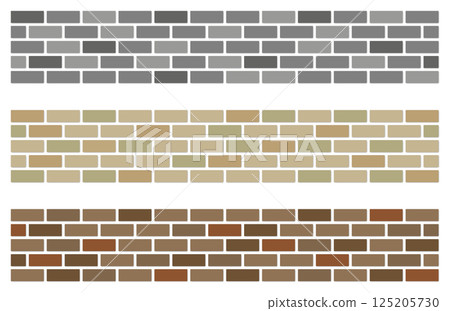 Illustration of tiles and bricks used in residential walls and renovation 125205730