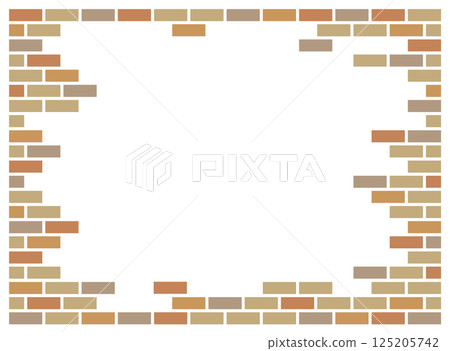 Illustration of tiles and bricks used in residential walls and renovation 125205742