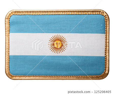刺繡阿根廷國旗補丁。 刺繡阿根廷國旗補丁。 125206405