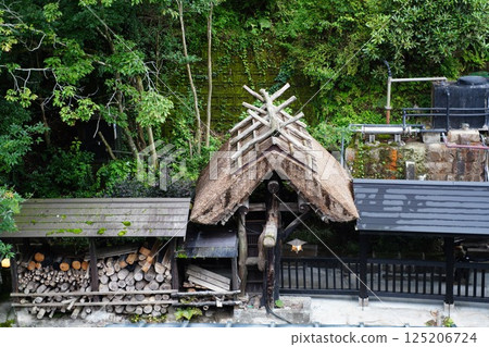 Footbath hut by the river Footbath hut by the river 125206724