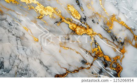 Elegant Marble Texture with Gold Veins and Soft Gray Background Elegant Marble Texture with Gold Veins and Soft Gray Background 125206954
