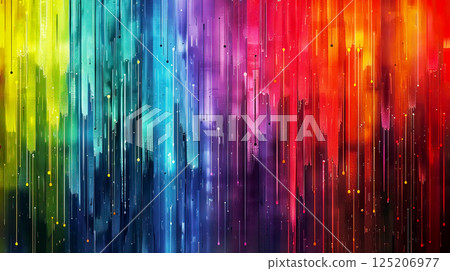 Vibrant Abstract Colorful Vertical Stripes Background for Design 125206977