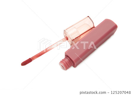 Lip gloss bottle isolated on white background Lip gloss bottle isolated on white background 125207048