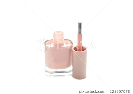 Pastel nail polish isolated on white background. Manicure and pedicure concept 125207078