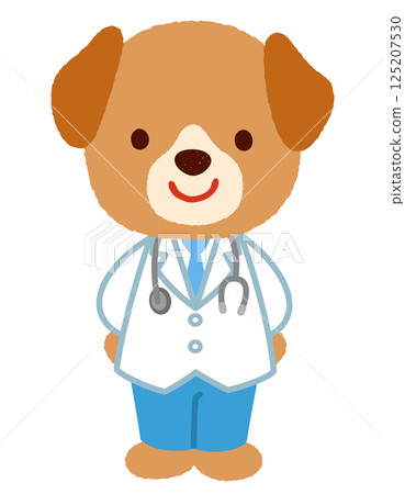 Cute dog doctor 125207530