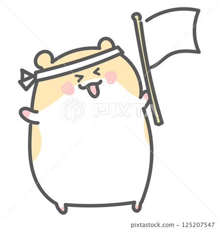Supportive golden hamster 125207547