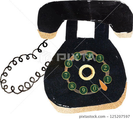 復古家電黑色電話 125207597