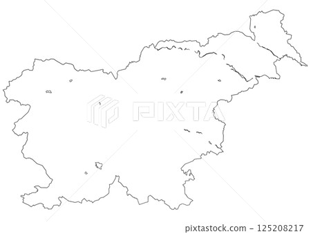 Blank map of Slovenia 125208217