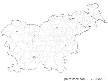 Blank map of Slovenia 125208218