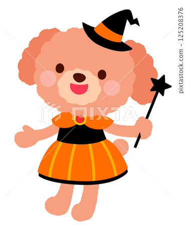 可愛的小狗萬聖節 125208376
