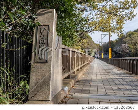 Plaque for the "Square Bridge" road bridge over the "21st Century Forest and Square" in Matsudo City, Chiba Prefecture Plaque for the "Square Bridge" road bridge over the "21st Century Forest and Square" in Matsudo City, Chiba Prefecture 125208565
