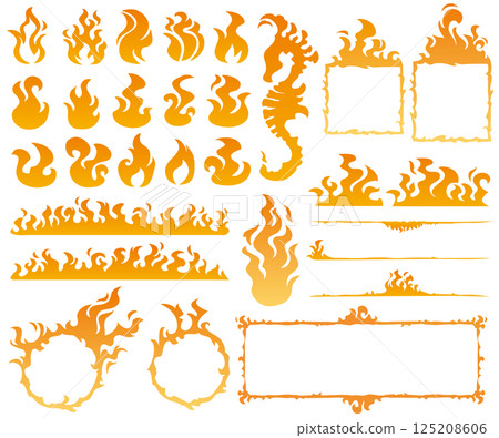 火焰插圖集 125208606