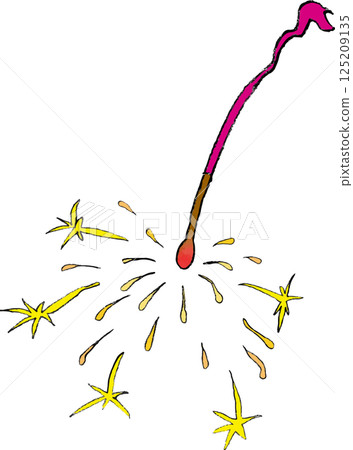 Sparkler handwritten illustration 125209135