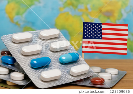 Drug tariffs and the American flag 5 "AI-generated imagery" 125209686