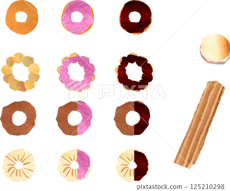 Donuts made from collage Donuts made from collage 125210298