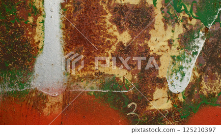 Metal Surface Displaying Rich Textures of Rust and Corrosion 125210397