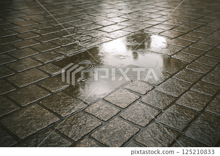 Cobbled with rain 125210833