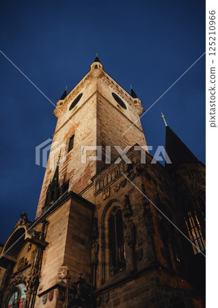 Light On The Medieval Tower In Prague Light On The Medieval Tower In Prague 125210966