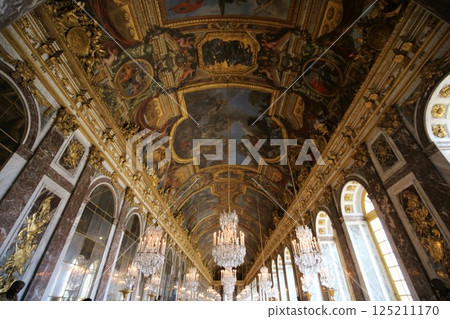 The Hall of Mirrors at the Palace of Versailles, a World Heritage Site 125211170