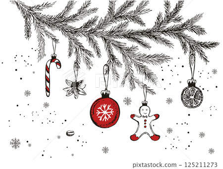 christmas, vector, xmas 125211273