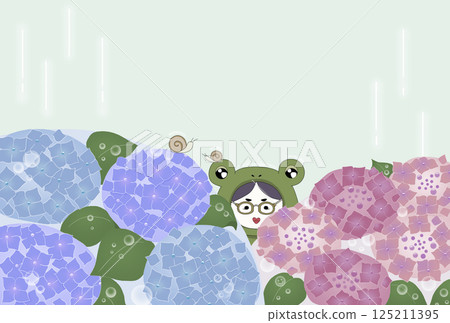 繡球花和青蛙 繡球花和青蛙 125211395