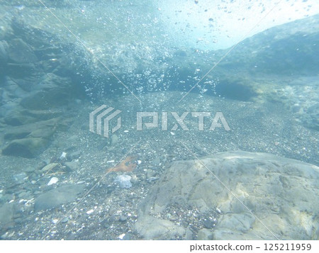 Bubbles in a clear stream Bubbles in a clear stream 125211959