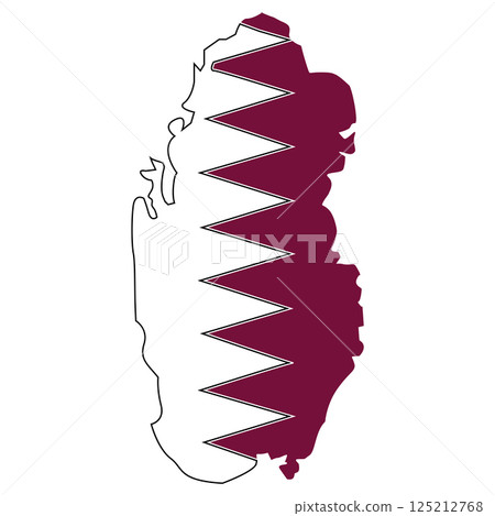 vectors illustration qatar country map icon symbol design 125212768