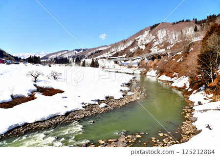 明石海峽大橋／千曲川上游／眺望白鳥海峽大橋（長野縣榮村）[2025年3月] 125212884