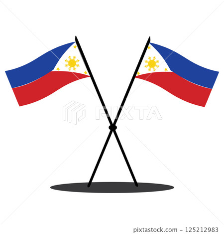 vectors illustration icon of the country's flag of the Philippines symbol design vectors illustration icon of the country's flag of the Philippines symbol design 125212983