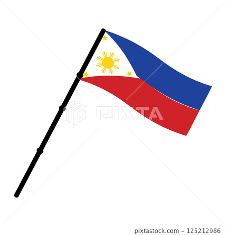 vectors illustration icon of the country's flag of the Philippines symbol design vectors illustration icon of the country's flag of the Philippines symbol design 125212986
