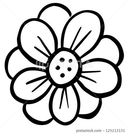 A Logo Design Cartoon Illustration Of a Wildflower Flower Icon Buttercup, Daisy, Dandelion, A Logo Design Cartoon Illustration Of a Wildflower Flower Icon Buttercup, Daisy, Dandelion, 125213131